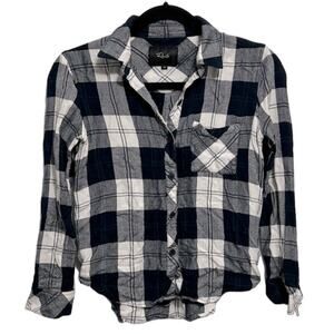 Rails hunter midnight pine flannel button down shirt women’s size xs